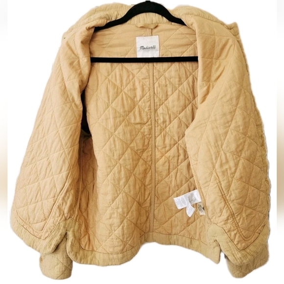 MADEWELL Desert Dune Tan Quilted Lightspun Cotton Cropped Jacket - Picture 10 of 16